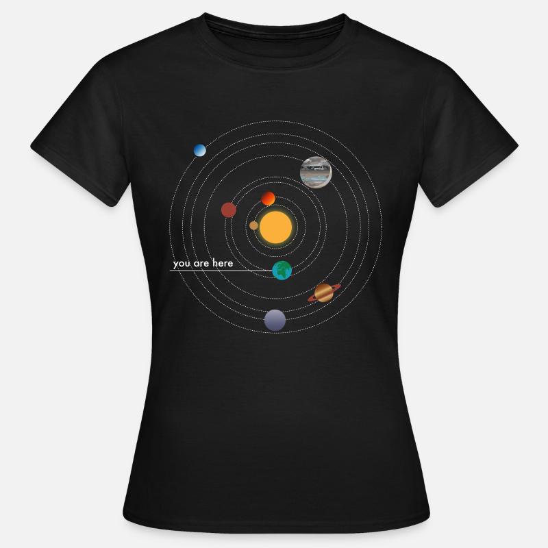 Sonnensystem - Frauen T-Shirt - Schwarz