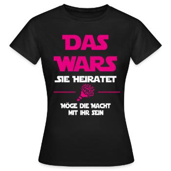 Das wars Sie heiratet - JGA Junggesellinnen - Frauen T-Shirt - Schwarz - Vorne - AI Model Female 172 dark (172cm)