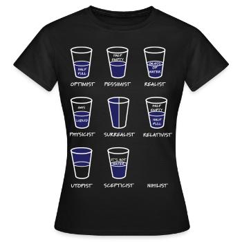 Physicist Optimist - Women's T-Shirt - black - Front - AI Model Female 172 dark (172cm)