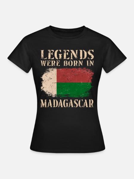 Vintage Design Malagasy Flag Madagascar - T-shirt Femme - noir