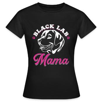 Black Lab Mama Labrador Retriever Dog Owner Gift - Women's T-Shirt - black - Front - AI Model Female 172 dark (172cm)