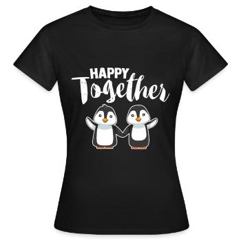 amitié - T-shirt Femme - noir - Devant - AI Model Female 172 dark (172cm)