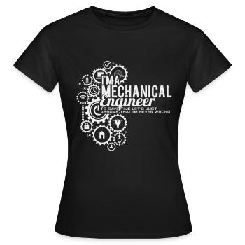 mechanical engineering - Women's T-Shirt - black - Front - AI Model Female 172 dark (172cm)