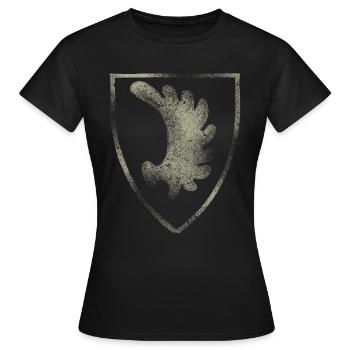 Elchschaufel Prusse Orientale Königsberg cadeau armoiries - T-shirt Femme - noir - Devant - AI Model Female 172 dark (172cm)
