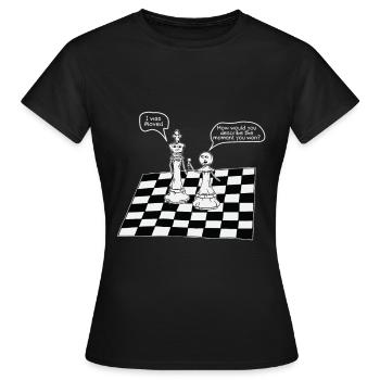 échec et mat - T-shirt Femme - noir - Devant - AI Model Female 172 dark (172cm)