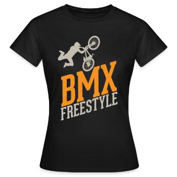 BMX Freestyle - Frauen T-Shirt - Schwarz - Vorne - AI Model Female 172 dark (172cm)