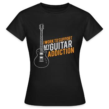 guitarist - Women's T-Shirt - black - Front - AI Model Female 172 dark (172cm)
