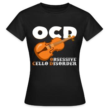 cello - Women's T-Shirt - black - Front - AI Model Female 172 dark (172cm)