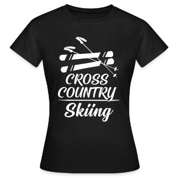 ski - T-shirt Femme - noir - Devant - AI Model Female 172 dark (172cm)