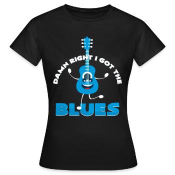 Blues - T-shirt Femme - noir - Devant - AI Model Female 172 dark (172cm)