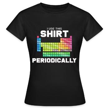 système périodique - T-shirt Femme - noir - Devant - AI Model Female 172 dark (172cm)
