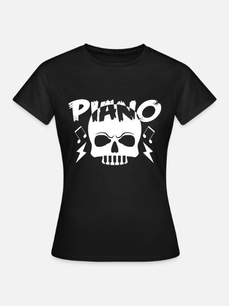 Piano - Frauen T-Shirt - Schwarz