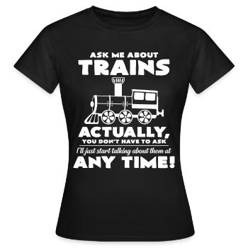 train - T-shirt Femme - noir - Devant - AI Model Female 172 dark (172cm)
