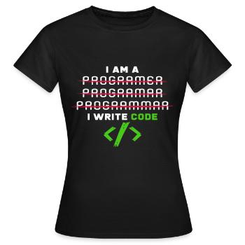 programmeur - T-shirt Femme - noir - Devant - AI Model Female 172 dark (172cm)