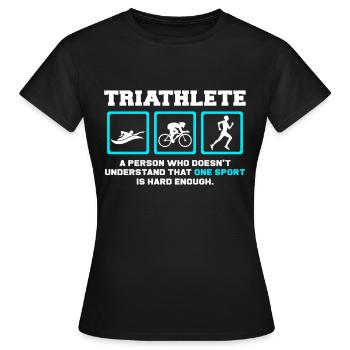 triathlète - T-shirt Femme - noir - Devant - AI Model Female 172 dark (172cm)