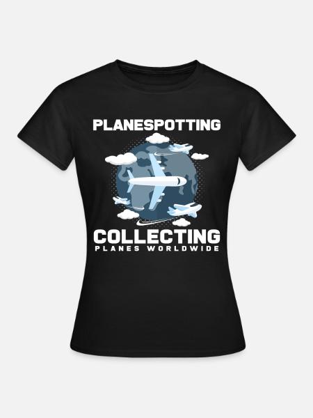 Flugzeuge - Frauen T-Shirt - Schwarz