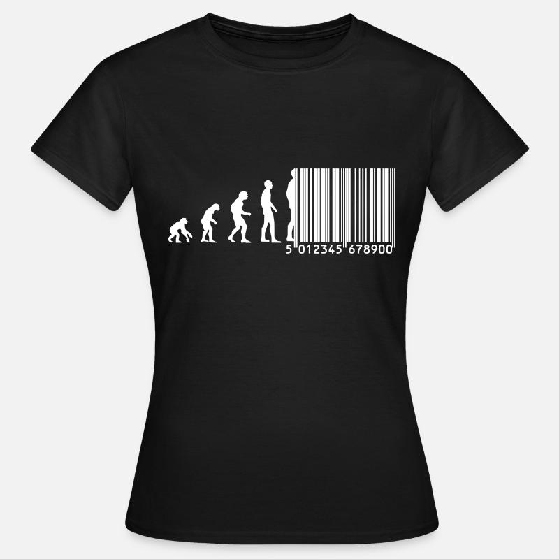 Code à barres Evolution - T-shirt Femme - noir