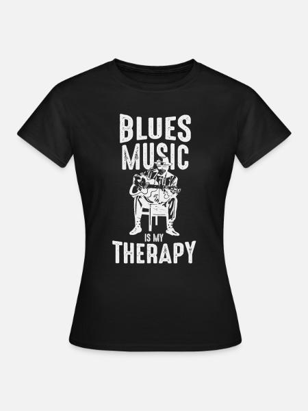 Le blues est ma thérapie - T-shirt Femme - noir