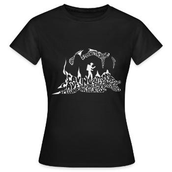 Cave - Women's T-Shirt - black - Front - AI Model Female 172 dark (172cm)