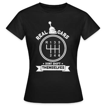 boîte manuelle - T-shirt Femme - noir - Devant - AI Model Female 172 dark (172cm)