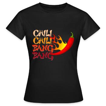 Chili - Frauen T-Shirt - Schwarz - Vorne - AI Model Female 172 dark (172cm)