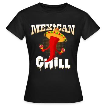 Mexikanisches Chili - Frauen T-Shirt - Schwarz - Vorne - AI Model Female 172 dark (172cm)