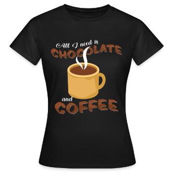 Heiße Schokolade - Frauen T-Shirt - Schwarz - Vorne - AI Model Female 172 dark (172cm)