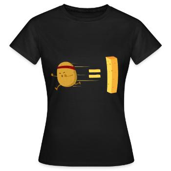 pomme de terre - T-shirt Femme - noir - Devant - AI Model Female 172 dark (172cm)