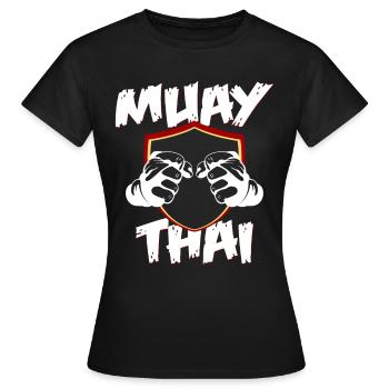 boxe thaï - T-shirt Femme - noir - Devant - AI Model Female 172 dark (172cm)