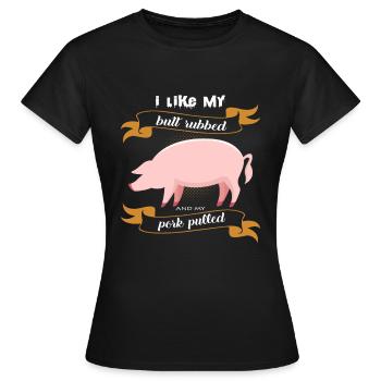 Schweinchen - Frauen T-Shirt - Schwarz - Vorne - AI Model Female 172 dark (172cm)