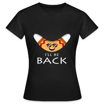 Je serai de retour - T-shirt Femme - noir - Devant - AI Model Female 172 dark (172cm)