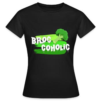 Brokkoli - Frauen T-Shirt - Schwarz - Vorne - AI Model Female 172 dark (172cm)