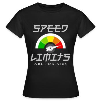 limitation de vitesse - T-shirt Femme - noir - Devant - AI Model Female 172 dark (172cm)