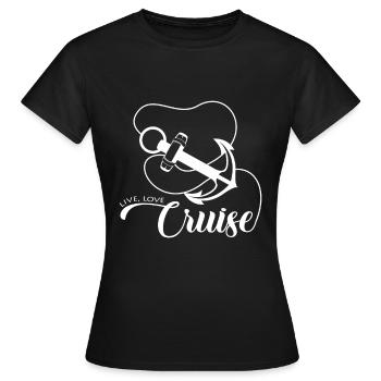Kreuzfahrt - Frauen T-Shirt - Schwarz - Vorne - AI Model Female 172 dark (172cm)