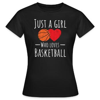 Basketball féminin - basketteur - cadeau - T-shirt Femme - noir - Devant - AI Model Female 172 dark (172cm)