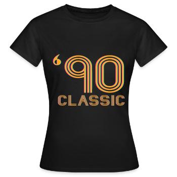 90s classic - Women's T-Shirt - black - Front - AI Model Female 172 dark (172cm)
