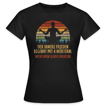 Lustige Yoga Meditation Sprüche - Frauen T-Shirt - Schwarz - Vorne - AI Model Female 172 dark (172cm)