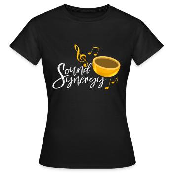 Music therapy - Women's T-Shirt - black - Front - AI Model Female 172 dark (172cm)