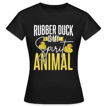 Badeente - Frauen T-Shirt - Schwarz - Vorne - AI Model Female 172 dark (172cm)