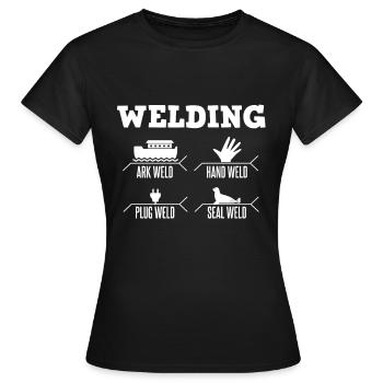 Welds - Women's T-Shirt - black - Front - AI Model Female 172 dark (172cm)