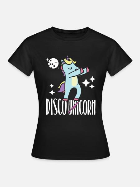 Licorne disco - T-shirt Femme - noir