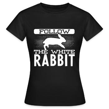 lapin blanc - T-shirt Femme - noir - Devant - AI Model Female 172 dark (172cm)