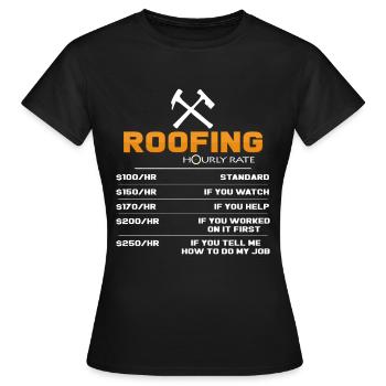 couvreur - T-shirt Femme - noir - Devant - AI Model Female 172 dark (172cm)