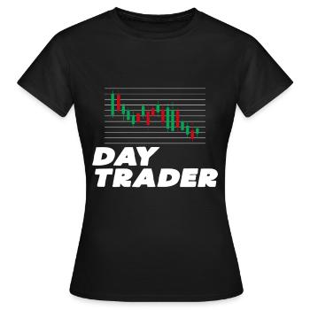 Trader de jour - T-shirt Femme - noir - Devant - AI Model Female 172 dark (172cm)