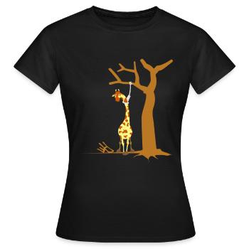 La girafe fait du suicide une idée de cadeau drôle - T-shirt Femme - noir - Devant - AI Model Female 172 dark (172cm)