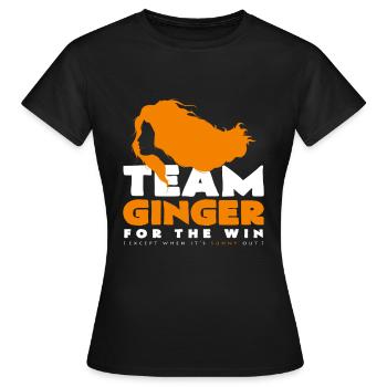 Team Ginger - Women's T-Shirt - black - Front - AI Model Female 172 dark (172cm)