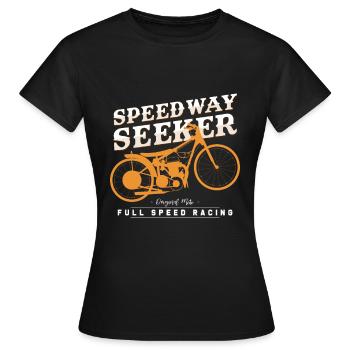 Speedway Recherche - T-shirt Femme - noir - Devant - AI Model Female 172 dark (172cm)