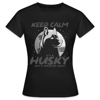 Husky - T-shirt Femme - noir - Devant - AI Model Female 172 dark (172cm)