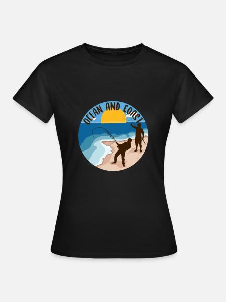 Meeresangeln - Frauen T-Shirt - Schwarz