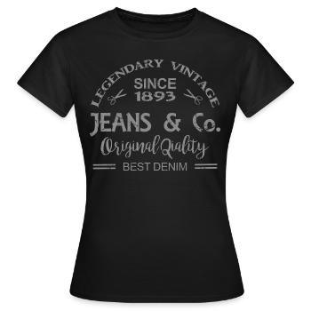 Jeans and Co Vintage Imprint GRUNGE - Women's T-Shirt - black - Front - AI Model Female 172 dark (172cm)